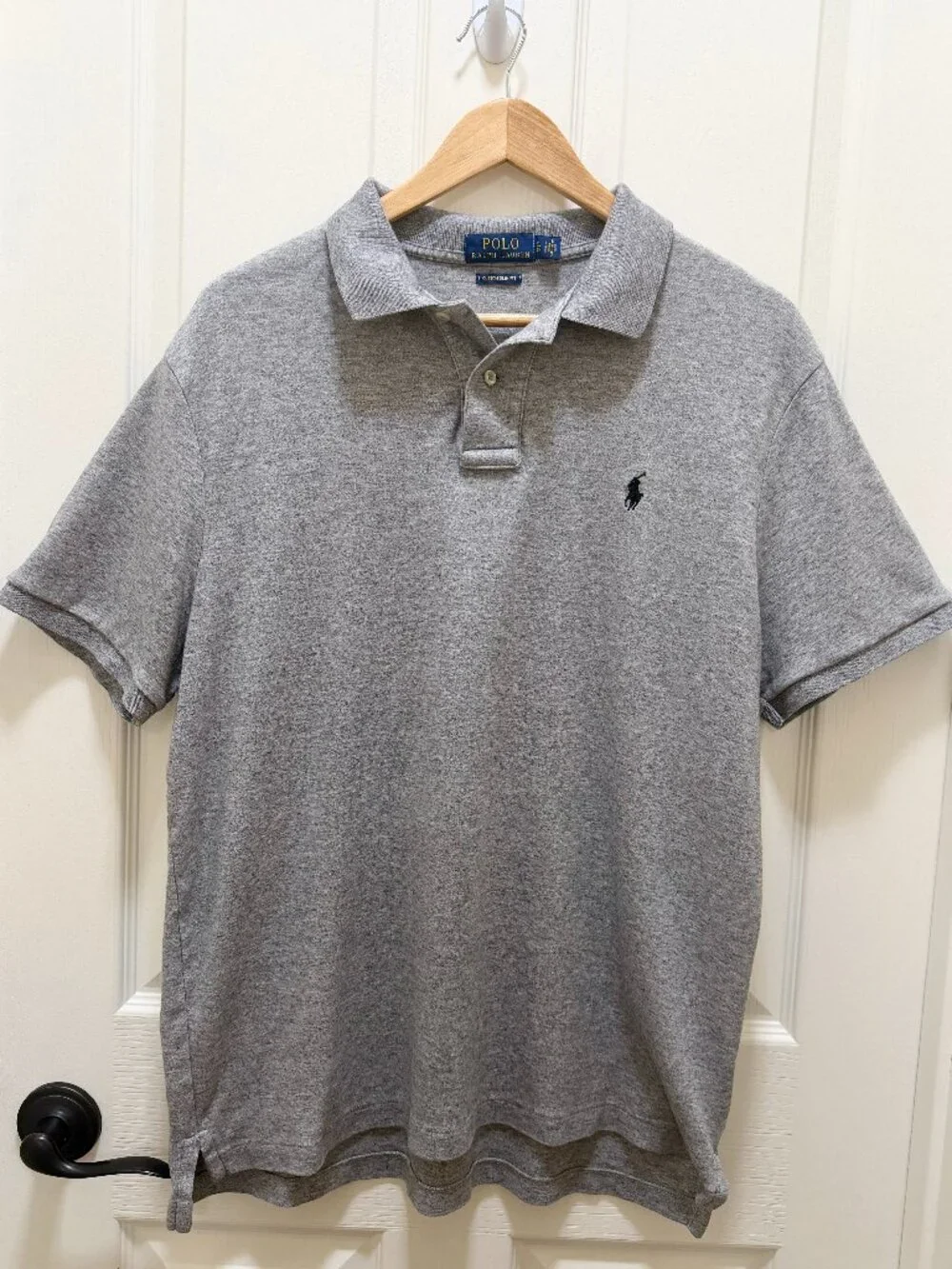 Polo Ralph Lauren Men's CottonCustom Fit Polo Shirt Size XL  Grey Casual
